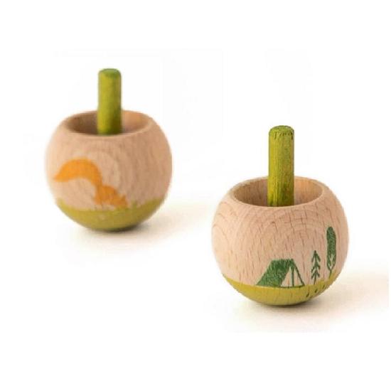 nature themed spinning tops for kids