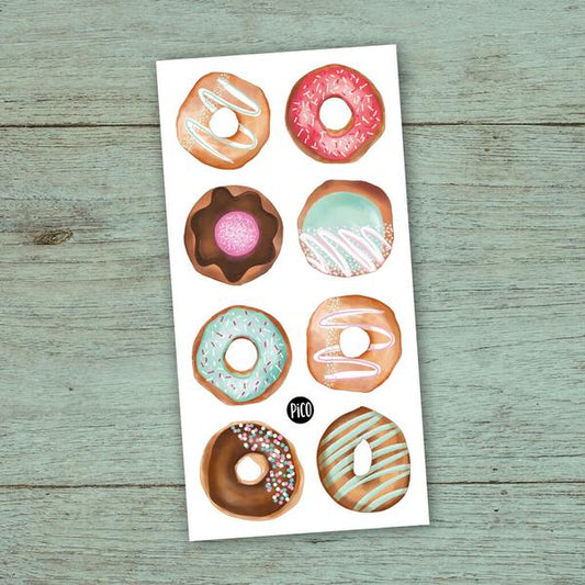 temporary tattoos - donut shop