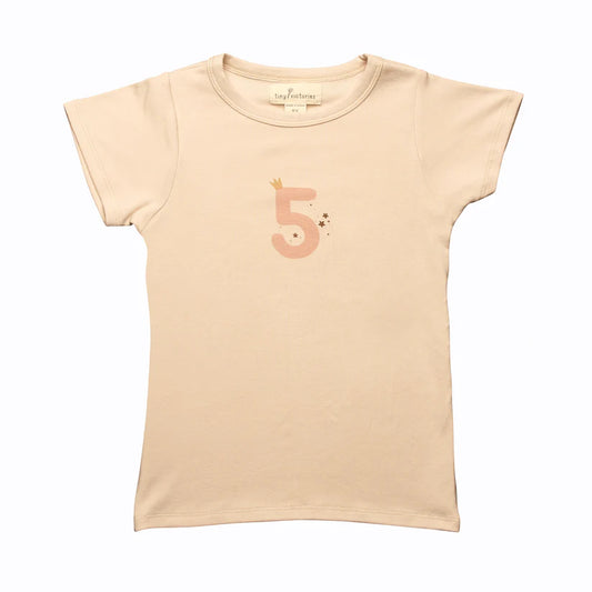 numbers, crowns pink t shirt #5