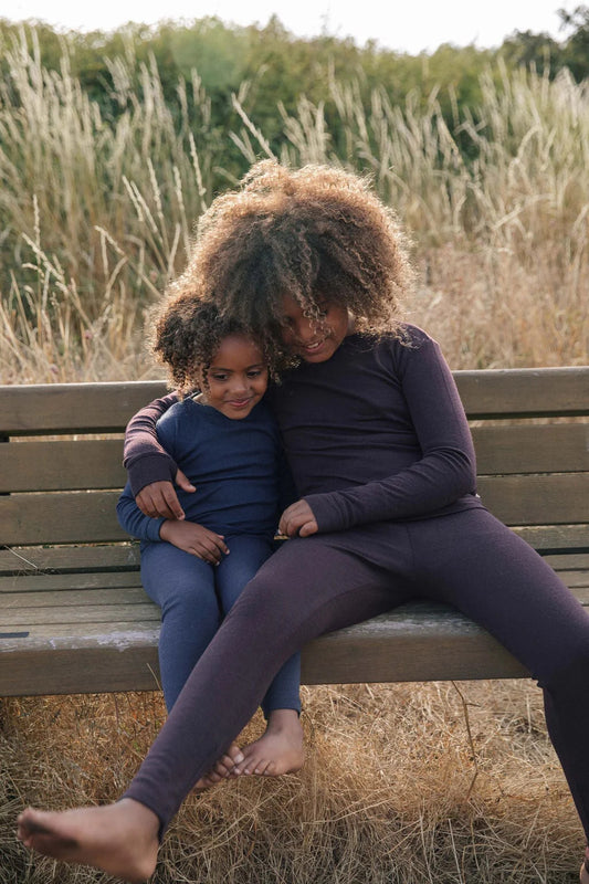 Merino Leggins - Eggplant