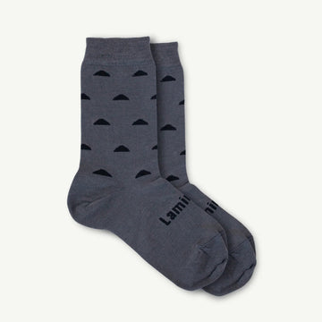 merino wool crew socks - coal