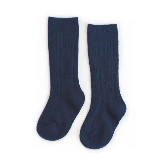knee high socks - navy blue