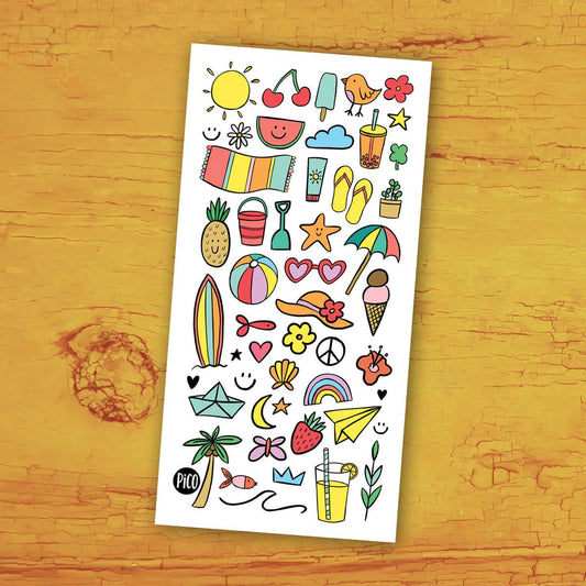 temporary tattoos - summer doodles