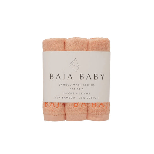 Bamboo/Cotton Wash Cloths 3 pack - Citrus Fruit