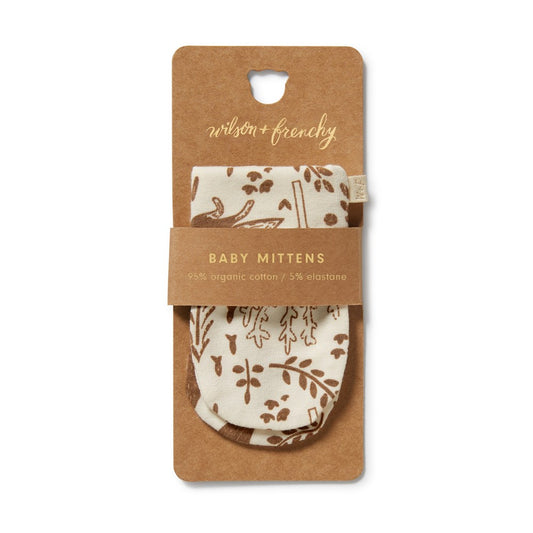 Organic Mittens - Winter Forest