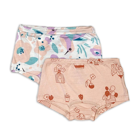 bamboo shorts - hummingbird, plantastic