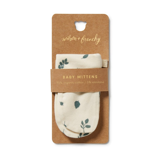 Organic Mittens - Twilight Leaf