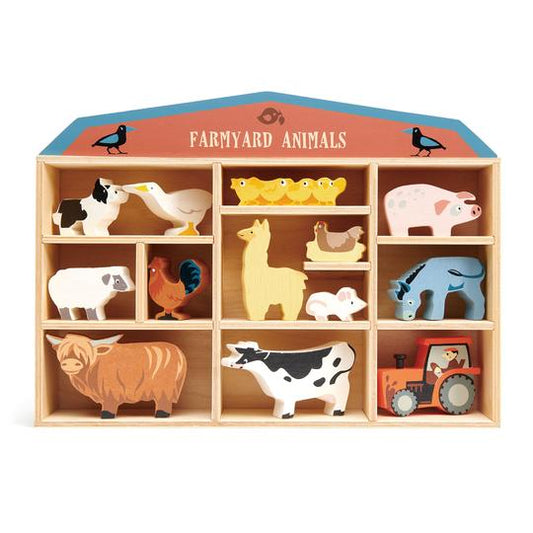 Farmyard Animals Collection w/Display