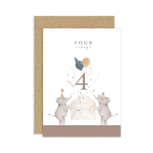 Elephants and Ballons, 4 Happy Birthday