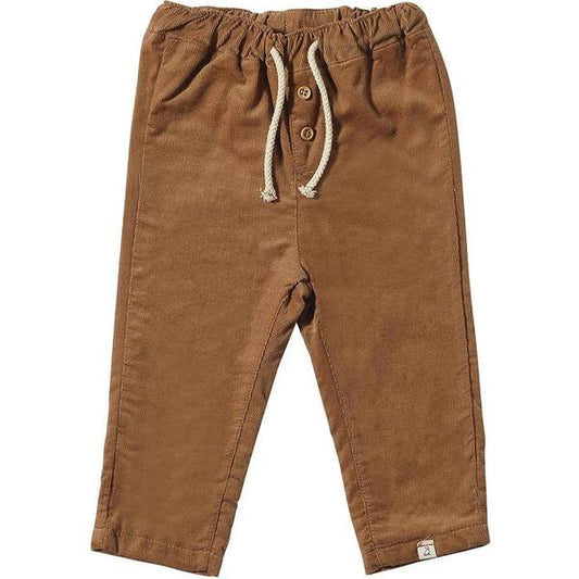 Brown Linear Lined Cords Pants