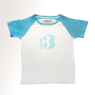 Retro birthday long sleeve #3 cream/pale blue