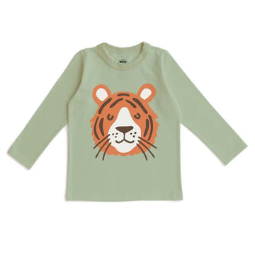 Tiger meadow green - long sleeve tee