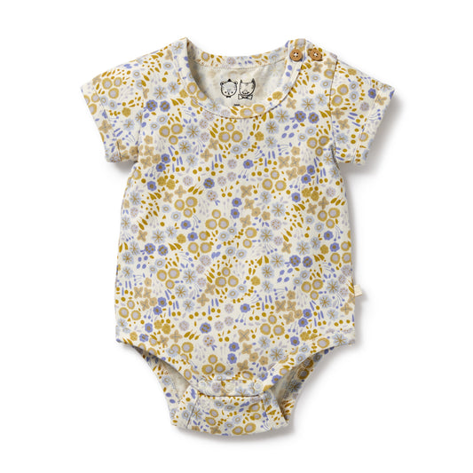 Organic bodysuit - Little meadow