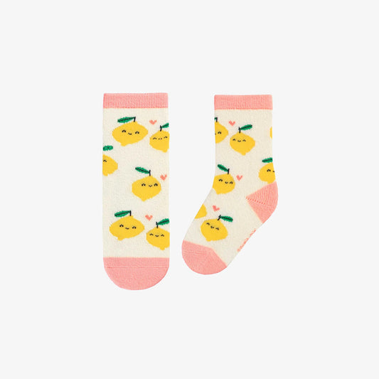 Cream lemon socks
