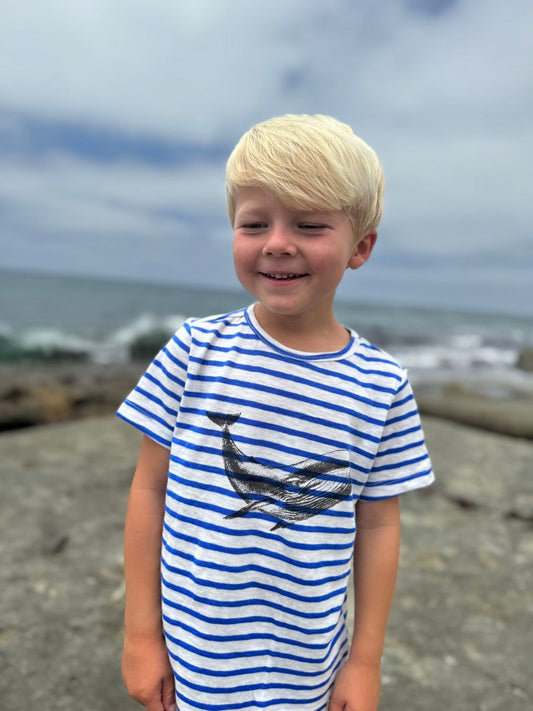 Newquay Tee - Blue whale