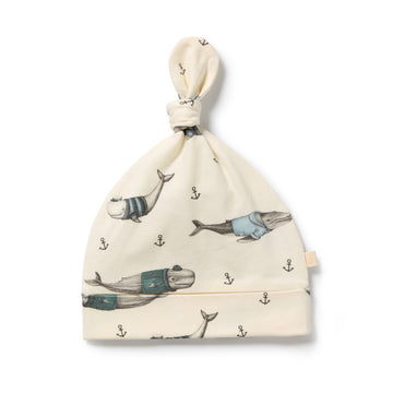 Organic Knot Hat - Wooly Whales