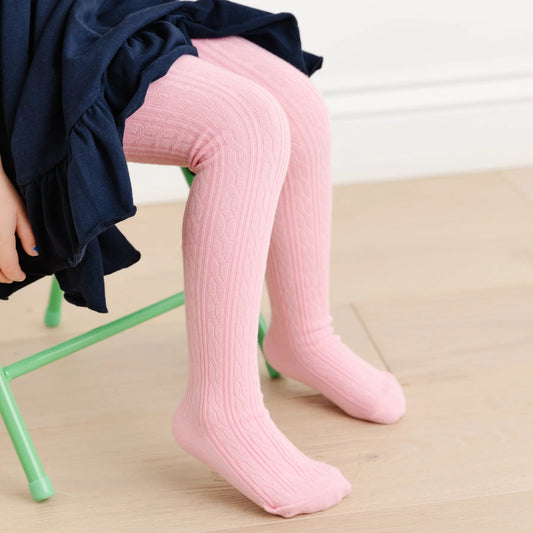 Tights - Cable knit blossom