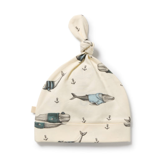 Organic Knot Hat - Wooly Whales