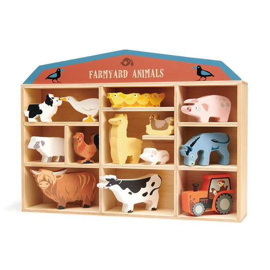 Farmyard Animals Collection w/Display