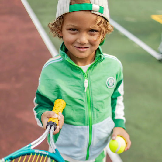 Green and blue jacket