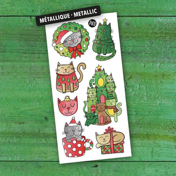 Temporary Tattoos - Christmas Tree Cat