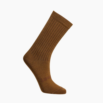 Woman Merino Wool Crew Socks - Walnut