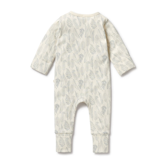 Organic zipsuit - New leaf