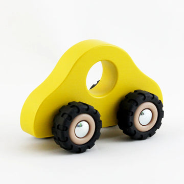 Wooden Car - Yellow