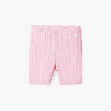 Light pink ribbed short