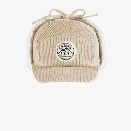 Cream corduroy cap