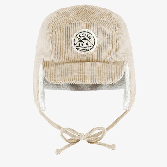 Cream corduroy cap