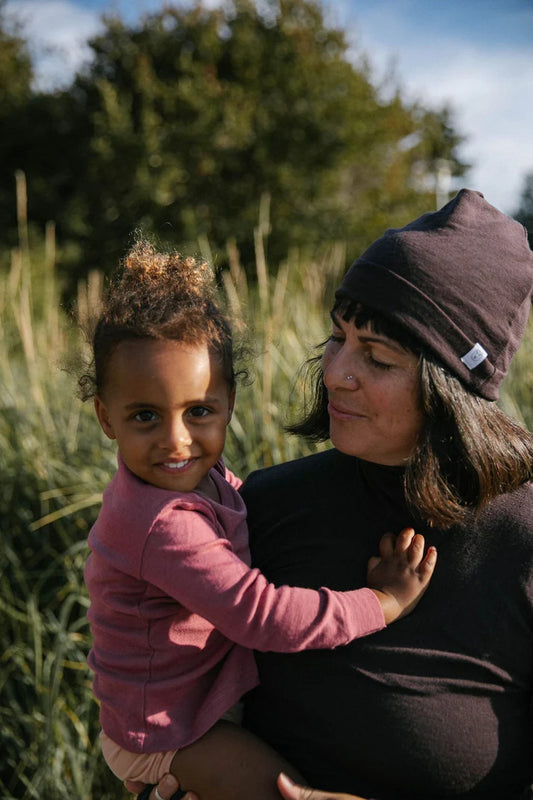 Merino thermal onesie - Berry