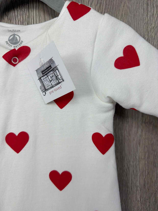 Petit Bateau Size 0-3m Romper