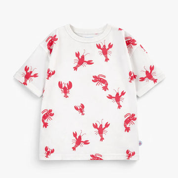 Cream red lobster t-shirt