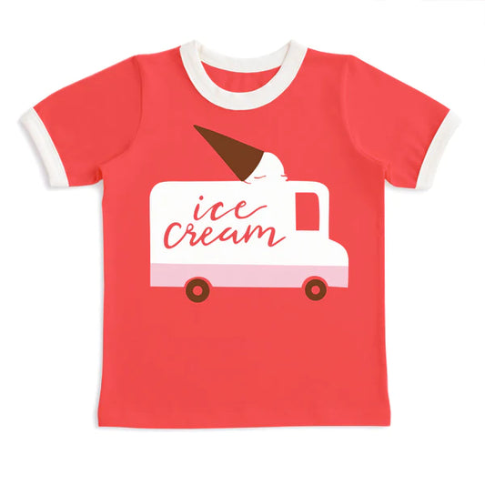 Tee shirt - ice cream scarlet