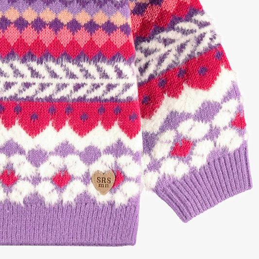 Purple knitted sweater