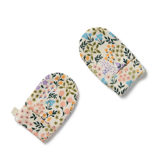 Organic Mittens - Tiny Bloom