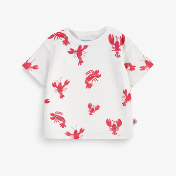 Cream red lobster t-shirt
