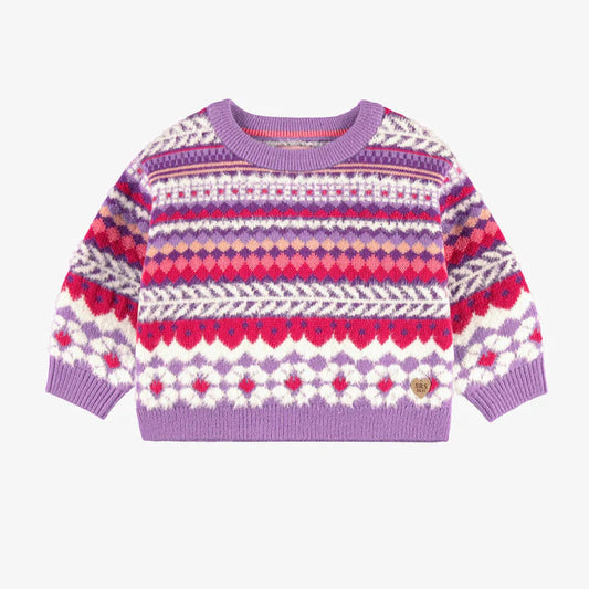 Purple knitted sweater