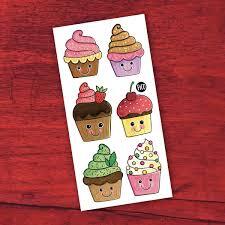 temporary tattoos - cupcakes