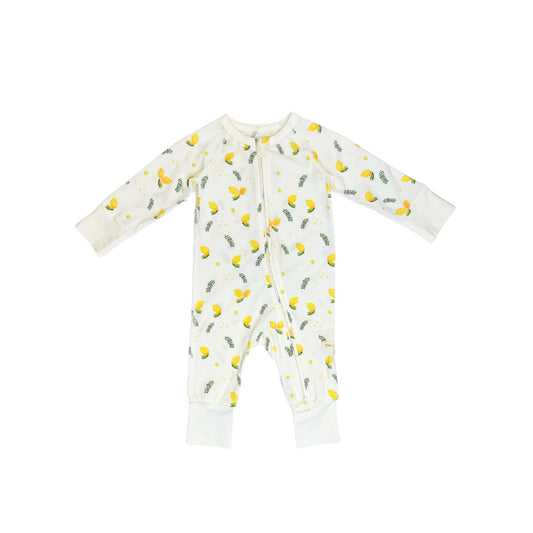 Long sleeve romper - Lemon print