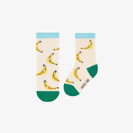 Cream banana socks