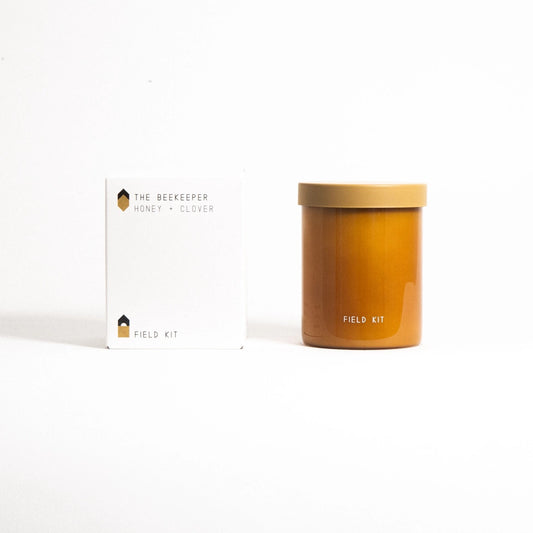 Glass Candle - The Beekeeper, honey & clover