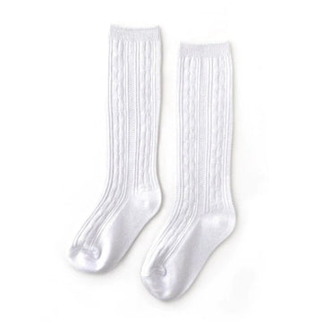 knee high socks - white