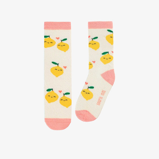 Cream lemon socks