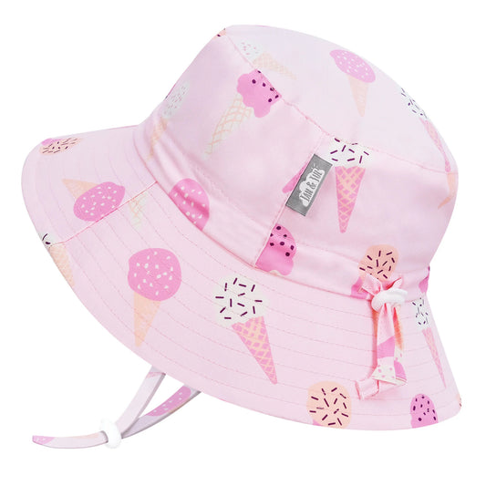 Sun Hat - Pink ice cream, aqua dry