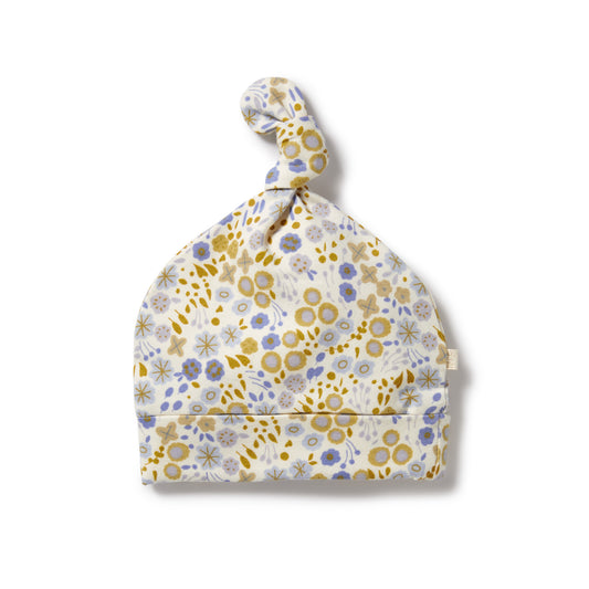 Organic knotted hat - Little meadow