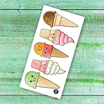 temporary tattoos - tasty cones