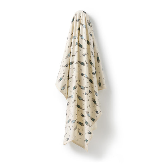 Organic Blanket - Wooly Whales
