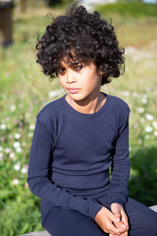 Merino leggings - indigo